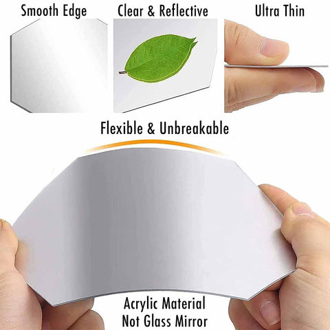 Hexagon Mirror Wall Stickers