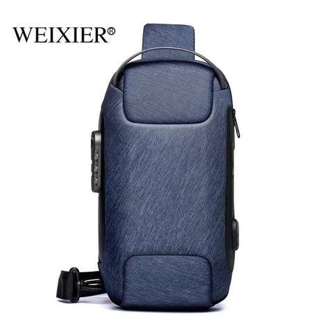Multifunction Patent Leather Chest Bag