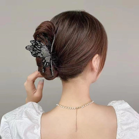 Women Butterfly  Pearl Tassel hair clip