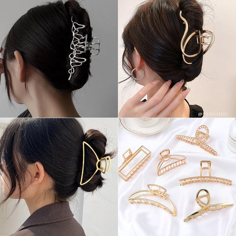 Women Metal Geometric Hair Claw