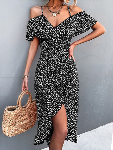 Ladies Spring Summer Sexy Straps Dress
