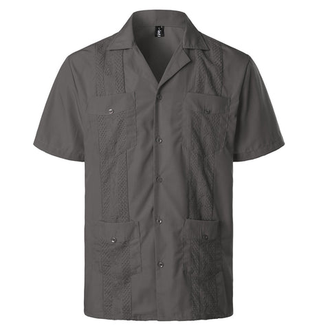 Cuban Camp Collar Guayabera Shirt