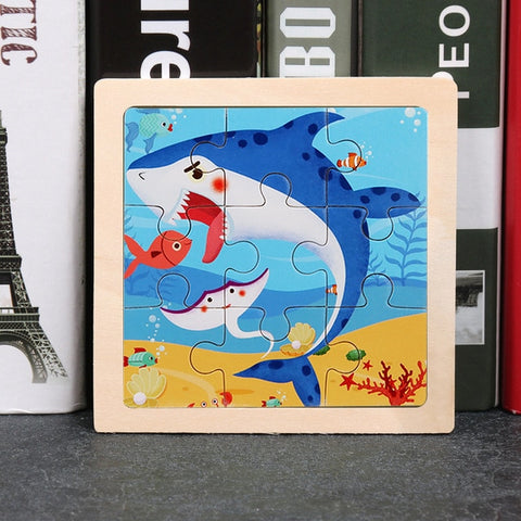 Kids Wooden Animal Puzzle Toys