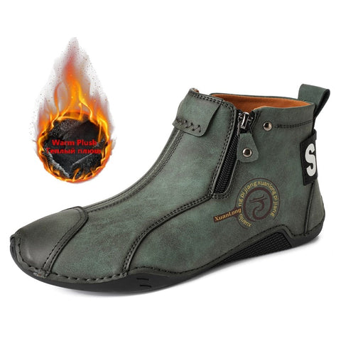 Men  Waterproof Leather Snow Boots