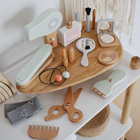 NEW Children Wooden Simulation Makeup Toy Set