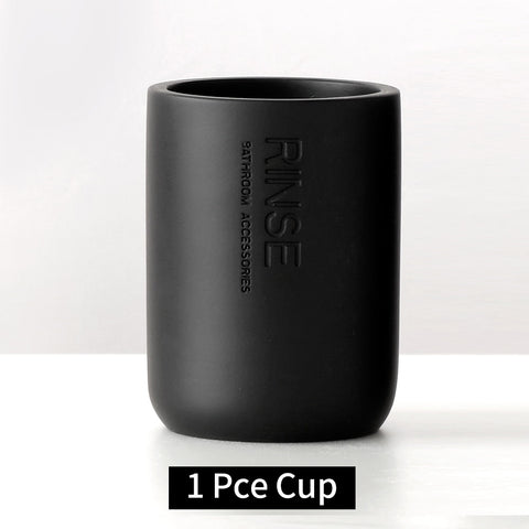 Matte Black Bathroom Accessories Set