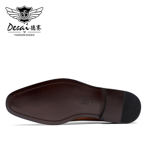 Men Business Lace-up Full Grain Leather Shoes