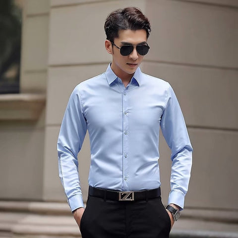 Slim Fit No Iron Long Sleeve Shirt