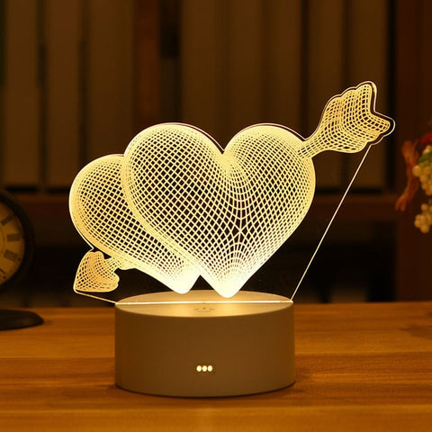 Love 3D Led Lamp