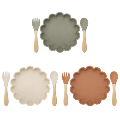 3pcs Baby Fork Plate Spoon